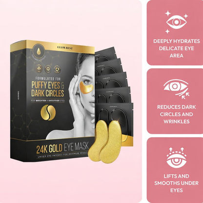Golden Glow Under Eye Patches - 5 Pairs