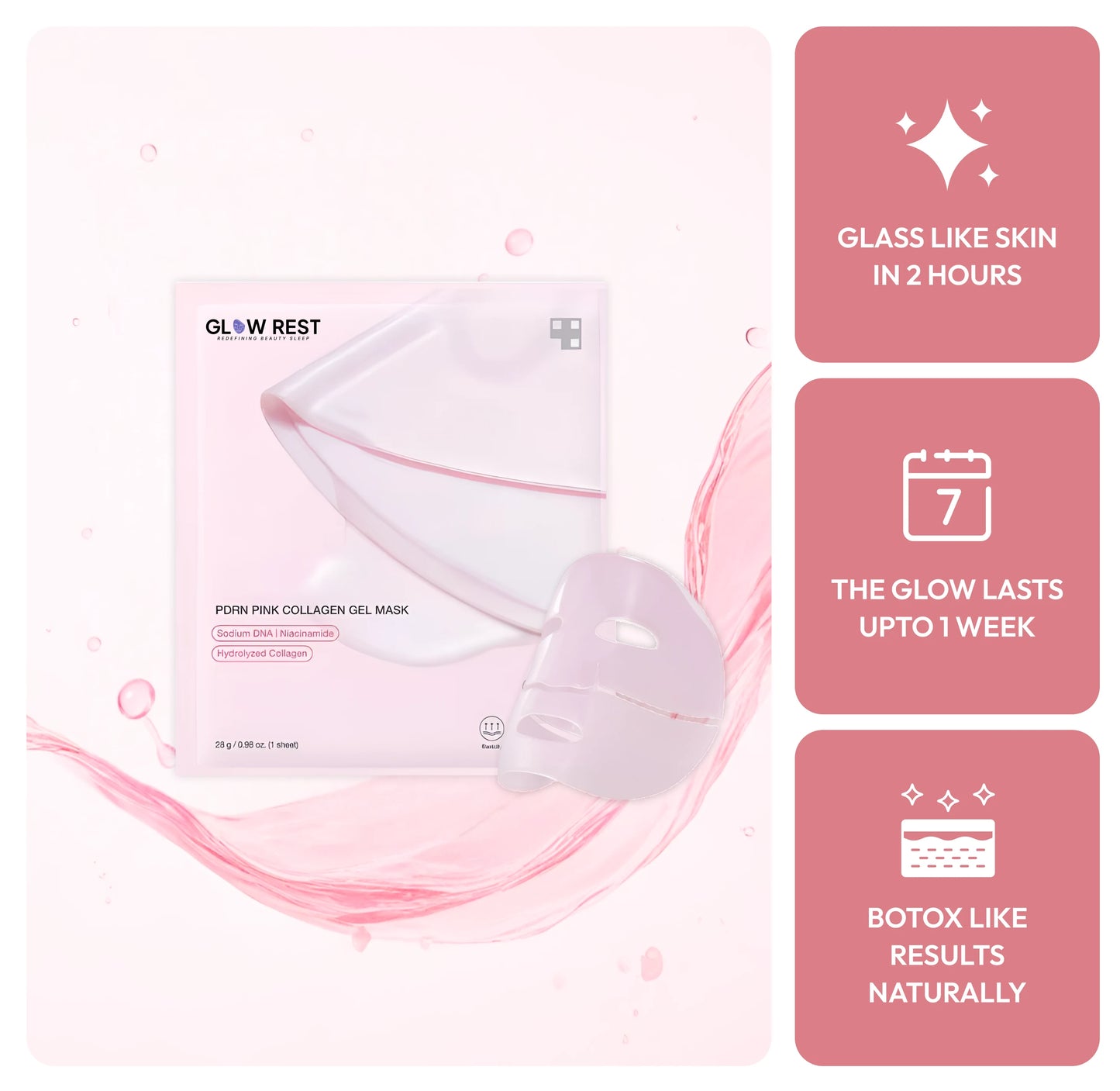 Glow Rest Salmon PDRN Pink Collagen Face Mask